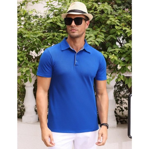 NQyIOS Men Zipped Polo Shirts Printed Short Sleeve Tee Golf Tennis T-Shirt  Casual Lapel Tops Mens Tshirts Sales Clearance Mens Designer Polo Shirts T- Shirts Brown : : Fashion