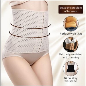 Wikineon Beige Body Shaping Waist Seal with Waist Clip ¨C Targeted Waist Slimming, Smooths Abdominal Lines, Soft Elastic Fabric for Flexible Movement - 1 of 4
