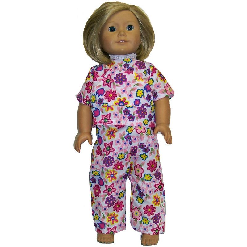Doll Clothes Superstore Pink 3 Piece Sleepwear fits 18 inch doll, 3 of 5