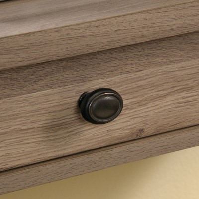Salt Oak Finish Wood Writing Desk with Two Drawers