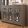 30 in. H x 44.4 in. W Wood 3 Doors Shoe Cabinet in Dusty Gray Oak, Knotty Oak - 2 of 4