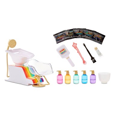 Rainbow High Salon Playset with Rainbow of DIY Washable Hair Color for Dolls (Doll Not Included)