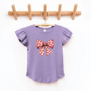 The Juniper Shop Coquette Hearts Toddler Flutter Sleeve Tee - 1 of 3