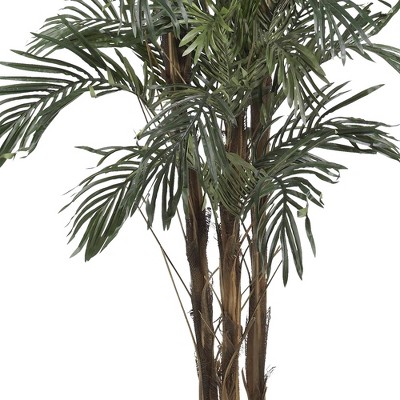 63" Green Silk Robellini Palm Tree in Black Pot