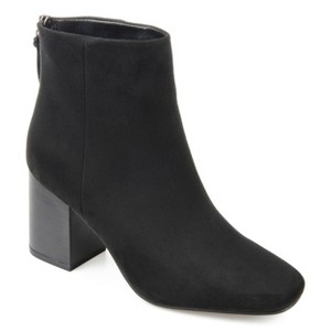 Journee Collection Womens Audrina Back Heel Zip Stacked Heel Booties - 1 of 4