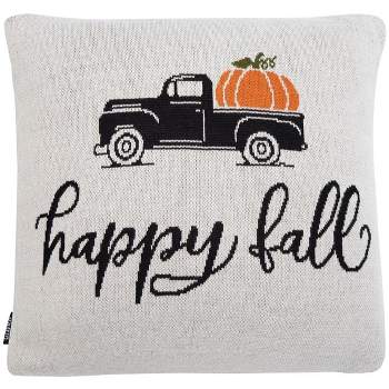 Hello Fall Pumpkin Truck Lumbar Pillow