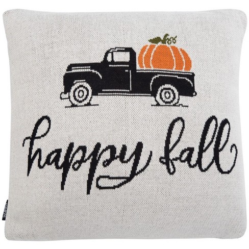Fall Truck Pillow - Multicolored - 18x18 - Safavieh