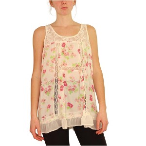 Aeropostale Womens Floral Lace Tank Top - 1 of 4