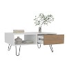 Vynxaria 39" Rectangular Coffee Table - Stylish Storage with Drawer & Shelf - 2 of 4