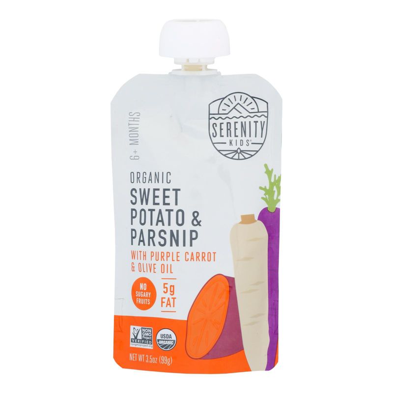 Serenity Kids Organic Sweet Potato and Parsnip Puree 6+ Months - Case of 6/3.5 oz, 2 of 8