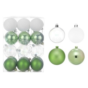 Unique Bargains Plastic Party Wedding Christmas Box Packed Hanging Ornament Balls 2.4" 24 Pcs - 1 of 4