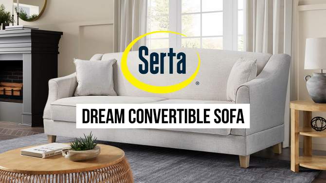 Serta Sibley Convertible Sofa Cream, 2 of 16, play video