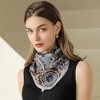 Anna-Kaci Women's Paisley Print Silky Scarf with Lightweight Soft Fabric Versatile Square Neck Accessory - 3 of 4