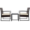 Hrinhom 24.8" W Outdoor Rattan Set,3-Piece Patio Set With Cushions - 3 of 4