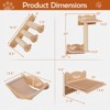 Costway Cat Wall Shelves 4-Piece Wall Mounted Cat Playground w/ 2-step Cat Tree Wooden Cat Climber Furniture Set - 2 of 4