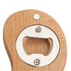 Unique Bargains Bottle Opener Beech Whale Bottle Opener Magnet Wood Light Brown 1Pc - 4 of 4