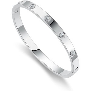 18K Gold-plated Bracelets for Women Friendship Love Bangle Bracelets Stainless Steel Bracelet Jewelry - 1 of 4