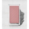 Bacati - Red Warp Stripes 100 percent Cotton Universal Baby US Standard Crib or Toddler Bed Fitted Sheet - 3 of 4