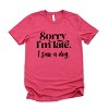 Simply Sage Market Sorry I'm Late I Saw A Dog Short Sleeve Tee - 2 of 4