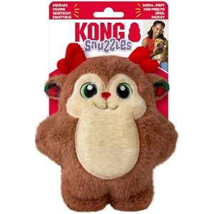 KONG Holiday Snuzzles Dog Toy ¨C Plush Seasonal Characters, Full-Body Squeaker, Soft Holiday Cuddle Toy for Indoor Play (Reindeer, Small) - 1 of 1