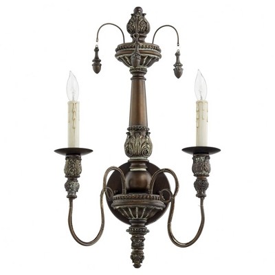 Quorum Lighting Salento 2-Light Vintage Copper Wall Sconce