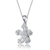 Flower Style Cubic Zirconia Pendant Necklace - Elegant Jewelry for Timeless Beauty and Sophisticated Charm - 2 of 3