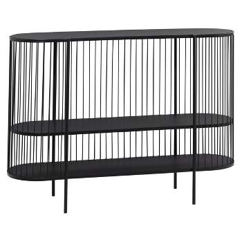 Contemporary Metal Console Table Black - Olivia & May