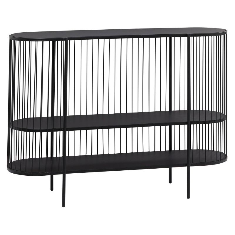 Contemporary Metal Console Table Black - Olivia &#38; May, 1 of 18