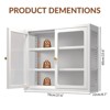 Bekrvio Wall Mounted Display Cabinet with Glass Doors, Adjustable Shelves, Steel Frame Storage Cabinet for Bathroom, Kitchen or Living Room - 3 of 4