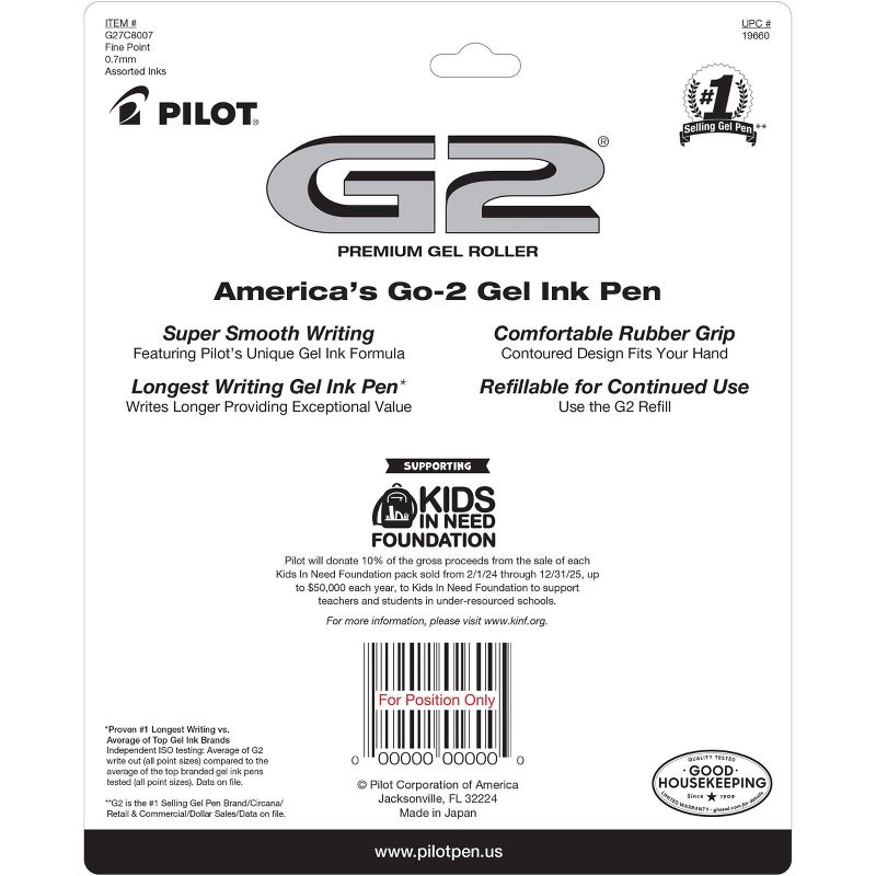 G2 8pk Gel Pen Fine Multicolored Ink, 3 of 10