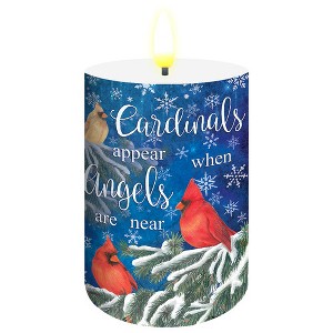 Briarwood Lane Winter Flameless Candle 6x3 Cardinals Appear Flameless Candle with Timer for Winter - 1 of 4