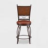 24" Jacob Faux Leather Copper Stamped Swivel Seat Counter Height Barstool - Powell Company - 3 of 4