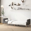 vidaXL 2-Seater Sofa Bed Dark Gray Fabric - 3 of 4