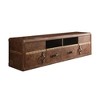 80" Aberdeen Top Grain Leather TV Stand: Media Storage, No Assembly - Acme Furniture - image 2 of 4