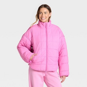Women's Oversized Quilted Puffer Jacket - JoyLab™ - 1 of 3