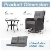 ALAULM 3 Pieces Patio Swivel Rocker Wicker Chairs-Outdoor Swivel Rocking Chairs with 1 Rattan Coffee Table - 2 of 4
