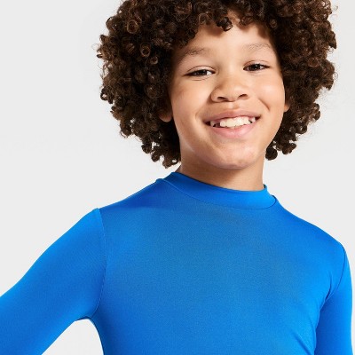 Детские купальники Cat & Jack Boys' Rash Guard Tops - Cat & Jack™ Blue S — фото 2