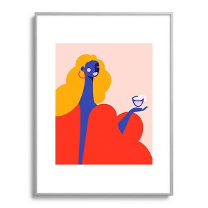 Maritza Lisa Happy Hour Metal Framed Art Print - Deny Desings - 1 of 3