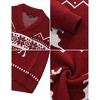 Clearlove Mens Ugly Christmas Sweaters Snowflakes Holiday Reindeer Printed Shawl Collar Knitted Long Sleeve Pullover Jumpers - 4 of 4