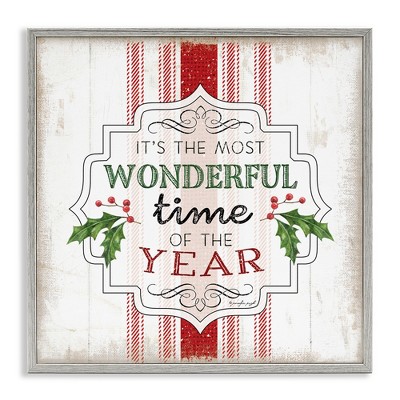 Stupell Industries Festive Holiday Rustic Stripes, 12" x 12"