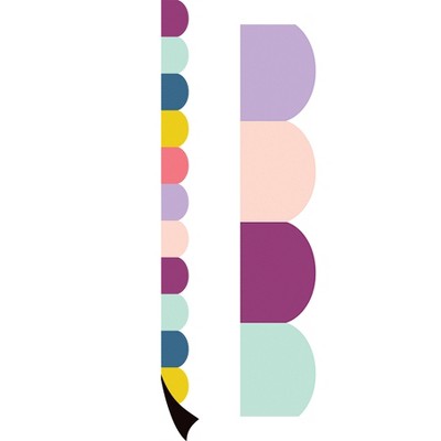 Multicolor Scalloped Magnetic Border for Classroom Decor, 48 Feet