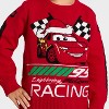Toddler Boys' Disney Cars Lightning McQueen Christmas Sweater - Red - 2 of 4