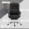Faux Leather Reclining Swivel Massage Office Chair with Adjustable Height, Footrest, 6-Point Vibration and Heat - 4 of 4