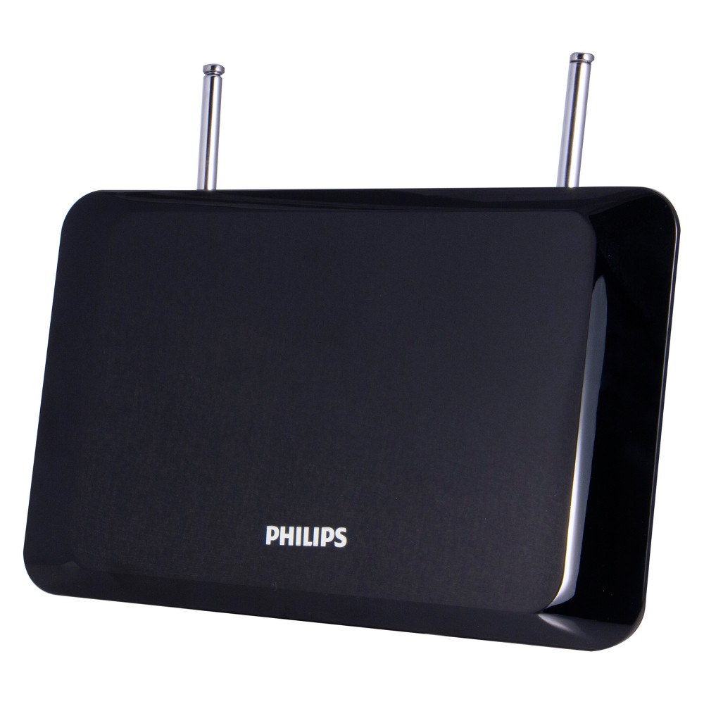 Photos - TV Antenna Philips Flat Panel HD Passive Antenna - Black 
