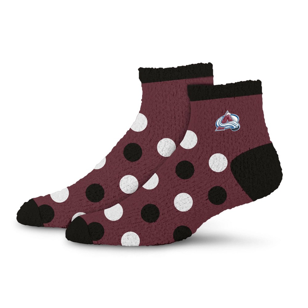 NHL Colorado Avalanche Dotty Fuzzy Sock - One Size Fit Mot