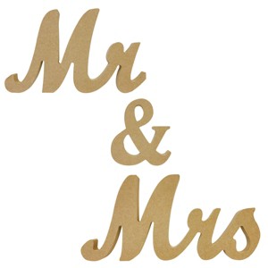 Wrapables Mr & Mrs Elegant Wooden Letter Wedding Sign, Party Decoration for Photos and Table - 1 of 3