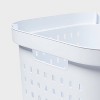 1.25bu Square Modern Laundry Basket Square - Brightroom™: Plastic Clothes Basket with Built-In Handles, Medium Size - 3 of 4