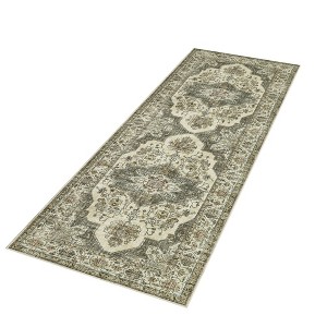 2x6 Washable Runner Rug – Low Pile Non-Slip Vintage Distressed Ultra-Thin Stain-Resistant Non-Shedding Runner for Entryway,Laundry & Hallway, Rustic - 1 of 4