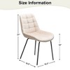 CENGHU Velvet Dining Chairs Set of 2, Modern Dining Room Chairs with Metal Legs, Upholstered Dining Chair for Kitchen, Living, Dining Room - 4 of 4