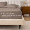 260 Thread Count Organic Cotton Percale Fitted Sheet by Bare Home - 3 of 4